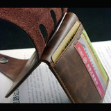Hunting PU Leather Men’s Wallet – Vintage Bifold Clutch with Multi-Card Holder & Coin Pocket