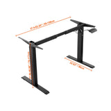 SucceBuy Electric Standing Desk Frame – Ergonomic Adjustable Legs for DIY Workstation (Black & White)