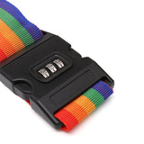 Password lock luggage strap – adjustable travel suitcase belt with secure combination buckle for baggage protection & safety
