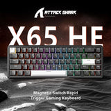 Mambasnake X Attack Shark X65 HE Wired Gaming Keyboard and R1 Mouse Combo – Rapid Trigger Magnetic Switch Keyboard with RGB Backlight