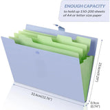 Accordion File Organizer – 4-Pack Letter/A4 Size Expandable Folder with 32 Labels for Documents & Bills
