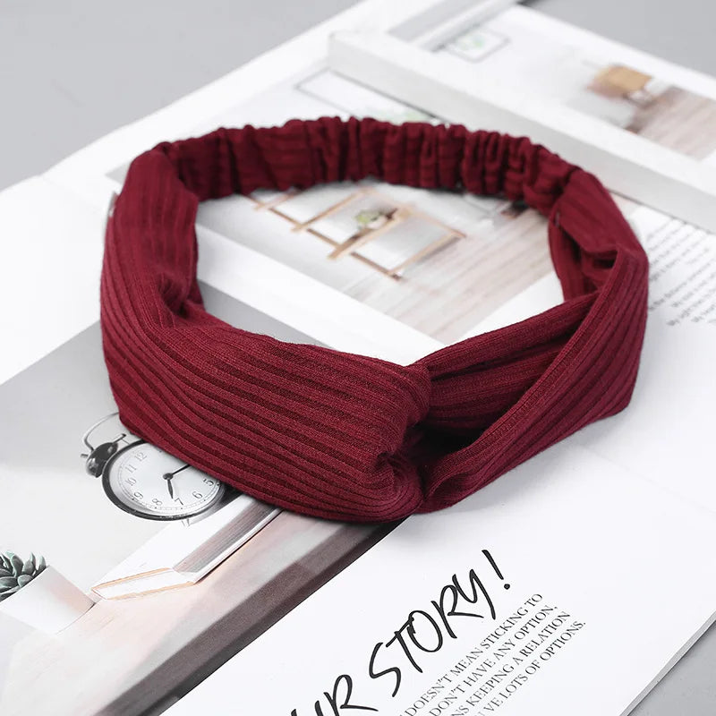 8-Piece Headband Set – Cross Knit Thread Hair Accessories for Face Wash, Yoga & Exercise 💆‍♀️🧘‍♀️