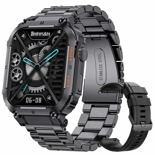 LIGE Outdoor Sports Fitness Smartwatch – 1.96" Screen, Bluetooth Calling, Waterproof, Blood Oxygen Tracking ⌚✨