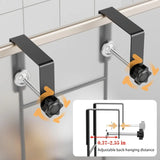 Over-the-Door 3-Tier Hanging Shower Caddy with Soap Holder & 4 Hooks – Rust-Proof Shelf for Bathroom Door