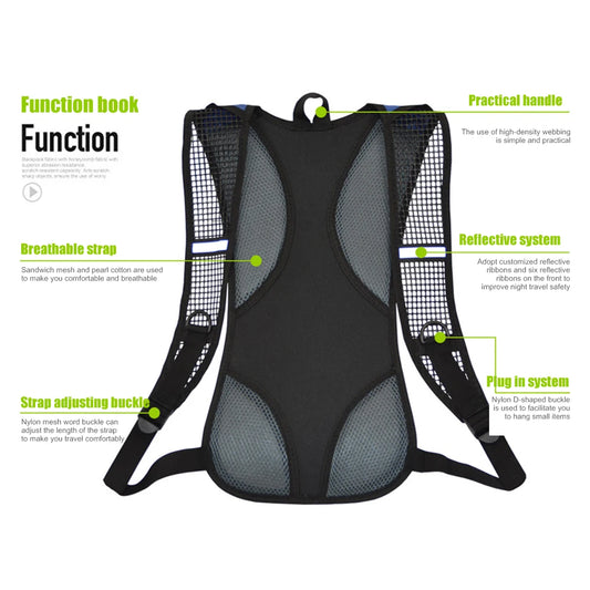 Reflective Hydration Backpack Vest for Cycling & Running – Lightweight Outdoor Knapsack for Hiking and Biking