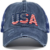 UTOWO American Flag Washed Vintage Embroidery Adjustable Baseball Cap – Unisex