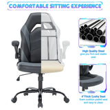 Ergonomic PU Leather Gaming & Office Chair – Adjustable Height, Flip-Up Armrests