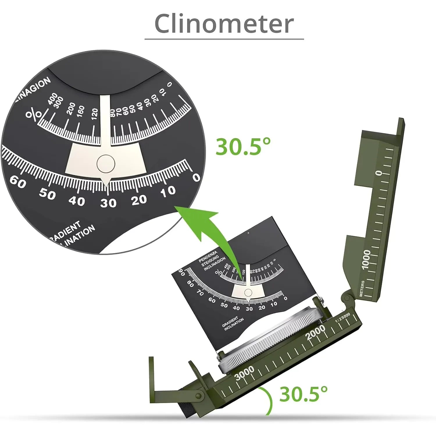 Professional Lensatic Metal Compass – Waterproof IP65 Outdoor Navigation & Clinometer for Camping & Hiking 🧭⛰️
