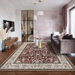 Vintage Floral Washable Area Rug – Soft Low-Pile Non-Slip Carpet for Living Room & Bedroom