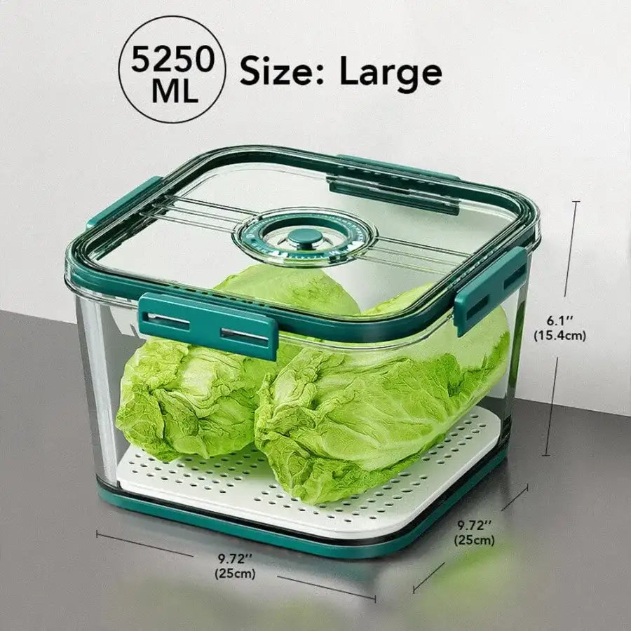Smart Timer-Control Refrigerator Storage Container Set – 3-Piece Airtight Food Organizer