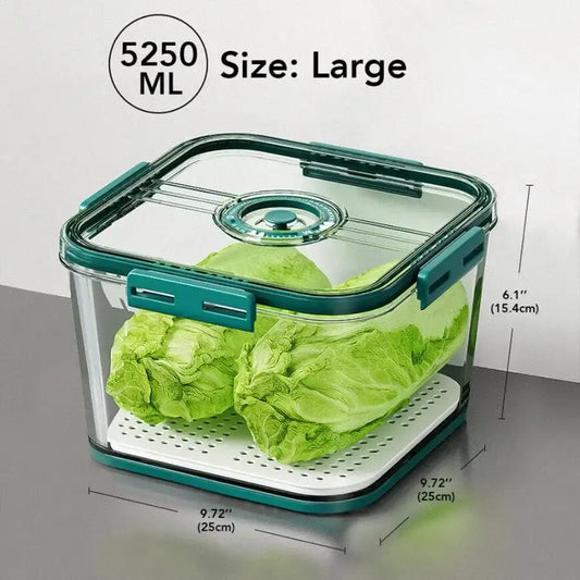Smart Timer-Control Refrigerator Storage Container Set – 3-Piece Airtight Food Organizer