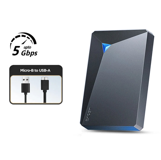 Eaget Portable External Hard Drive 1TB–5TB USB 3.0 5Gbps 2.5-Inch HDD – High-Speed Storage for PC, Laptop & MacBook (116 characters)