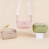 Women’s Solid Color Mobile Phone Crossbody Bag – Small Square Multi-Functional Shoulder Purse with Zipper & Large Capacity