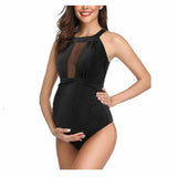 Women’s Maternity Swimsuit – Solid Color Pregnancy Bikini Bathing Suit for Summer Beachwear & Comfortable Swim Clothes