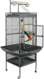 PlayTop XL Wrought-Iron Bird Cage with Rolling Stand — For Parakeets, Cockatiels, Quakers & Conures