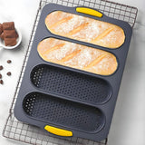 Large Silicone Baking Mold – Non-Stick Baguette & Bread Tray, Food-Grade, Long Handle Oven Bakeware (500 ml+ Capacity)