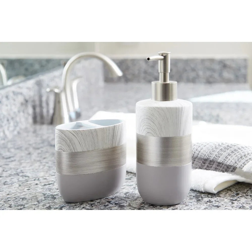 Liselotte Resin Toothbrush Holder – Contemporary Design for Manual & Electric Brushes, Easy-Care Finish
