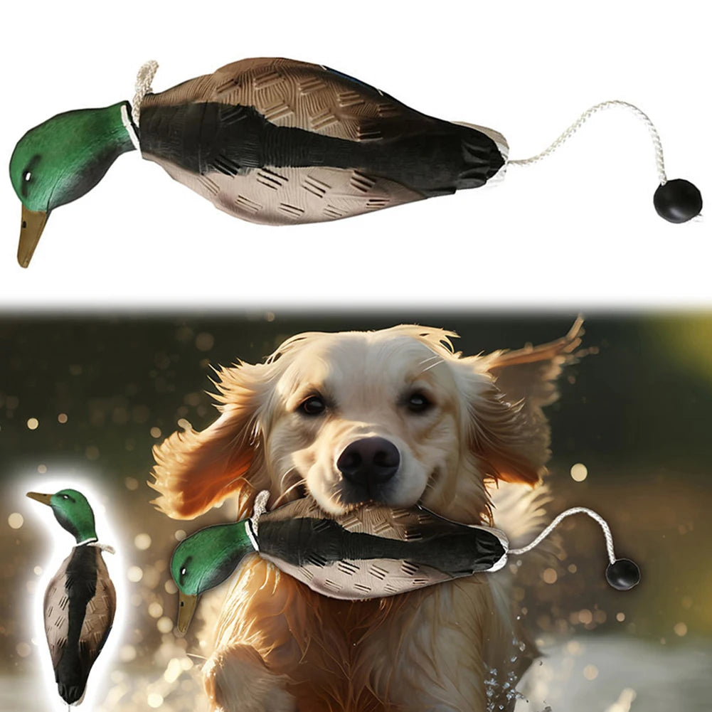 Floating Dead Duck Dummy Bumper – Realistic Dog Training Decoy Toy for Outdoor Waterfowl Retriever Practice
