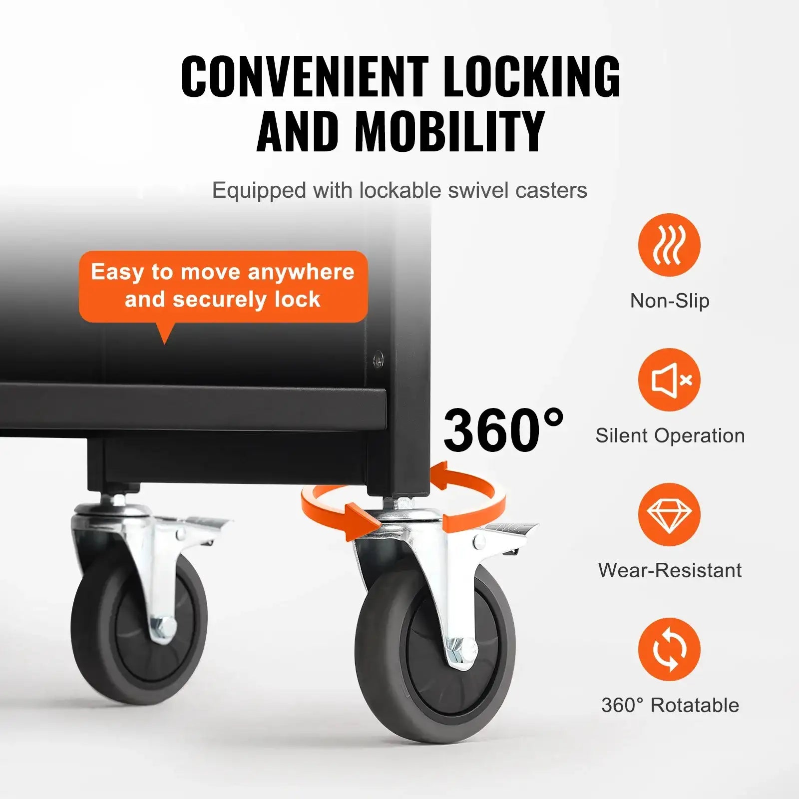 Heavy-Duty Rolling Book Cart 330 lbs Capacity – L-Shaped Flat Shelves on Lockable Wheels