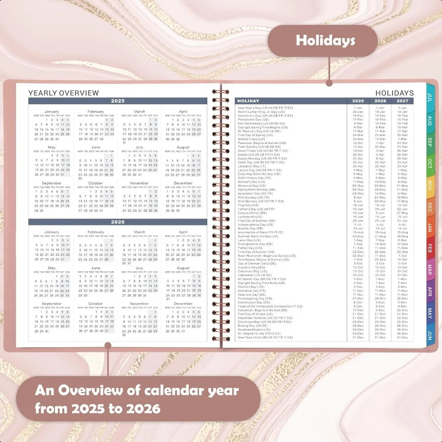 2025–2026 Appointment Book – Weekly & Daily Hourly Planner with Tabs (15-Minute Intervals) 📅