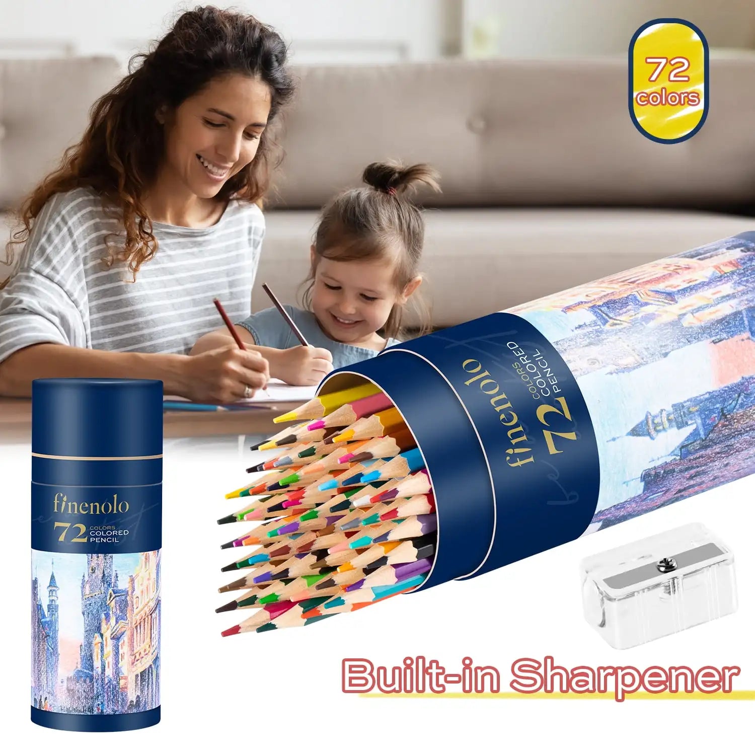 Deli 72-Colored Pencils – Soft Core Art & Drawing Set for Coloring, Sketching & Creative Fun