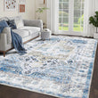 Large Vintage Area Rug 10x13 – Washable Stain-Resistant Carpet with Non-Slip Backing for Living Room & Indoor Décor