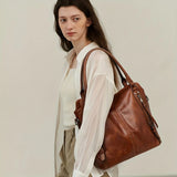 Women’s 2-Piece Tote & Crossbody Set – Large PU Leather Shoulder Bag + Matching Clutch with Cow-Pattern Accents