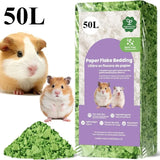Natural Paper Small Pet Bedding – 23L/50L Dust-Free, Odor Control & Moisture Absorbent Shavings for Hamsters, Rabbits & Guinea Pigs