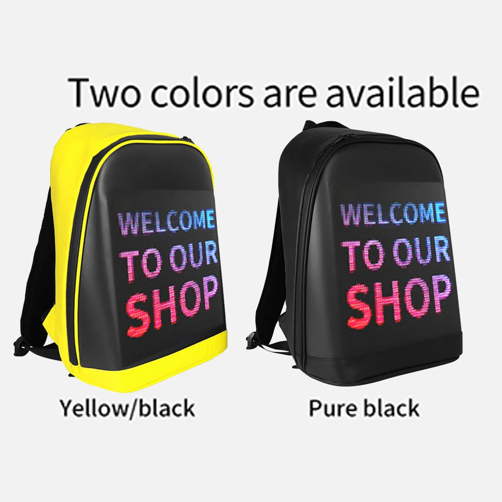 WiFi LED Display Walking Billboard Backpack – Multi-Function Business, Travel & Laptop Backpack