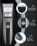 Sejoy Professional Electric Hair Trimmer – Cordless Men’s Hair Clipper & Beard Trimmer with Stainless Steel Blades & Quiet Motor