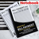 Monthly Bill Payment Book – Portable Checklist Bill Organizer Notebook for Home & Office