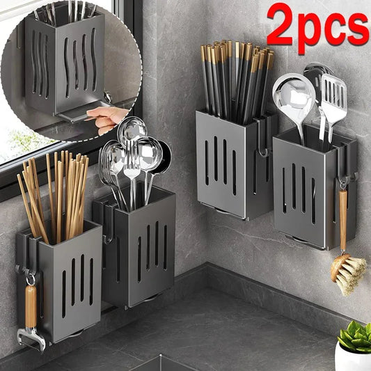 Ultimate Kitchen Utensil Storage Rack – Wall-Mounted & Freestanding Chopstick, Cutlery & Tableware Organizer