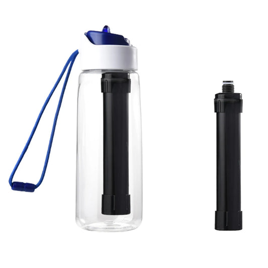 750ml Water Filter Bottle with Zero-Pressure Filtration – Outdoor & Emergency Purifier Cup