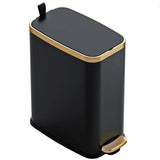 Slim Trash Can with Lid – Rectangular Narrow Waste Bin for Bathroom, Bedroom & Office (Soft-Close Top)