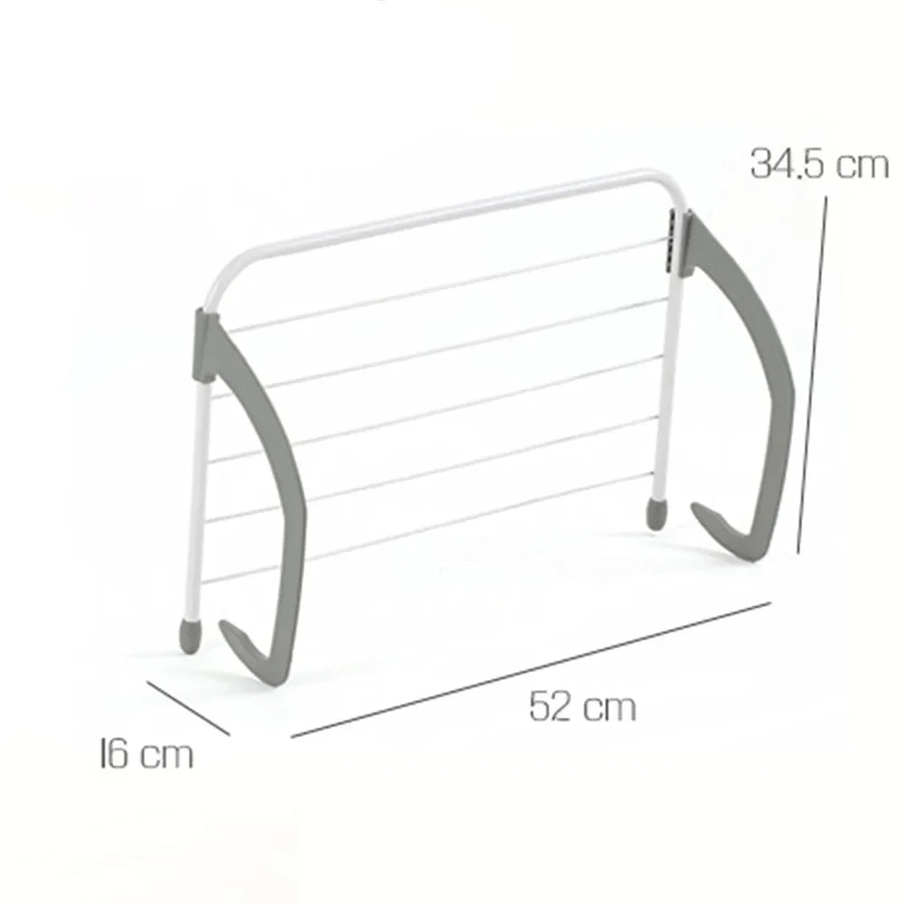 Portable Balcony Clothes Airer – Foldable Extendible Laundry Dryer Rack for Clothes, Nappies & Shoes (Indoor/Outdoor)