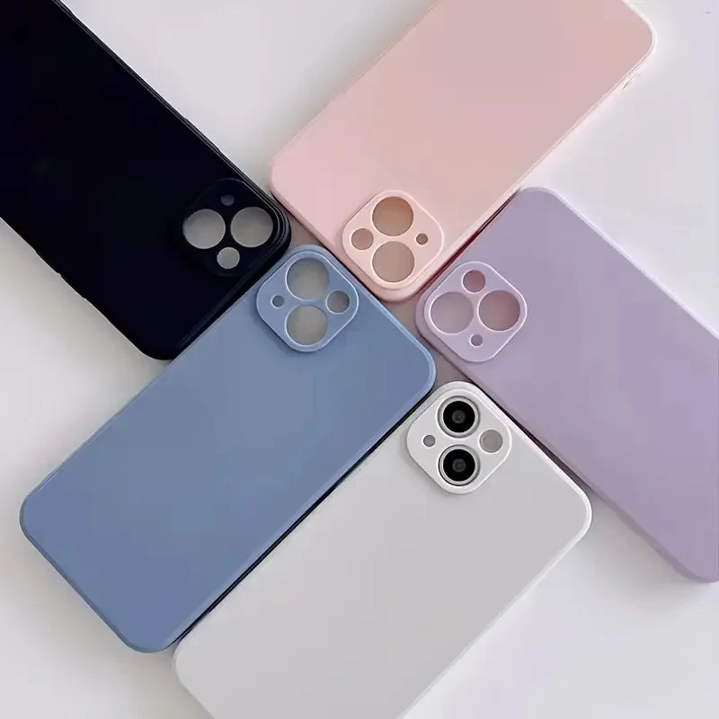 5-Piece Solid Color iPhone Case Set – Anti-Collision Protective Covers for iPhone 16 to iPhone 7/8 Plus & Pro Max