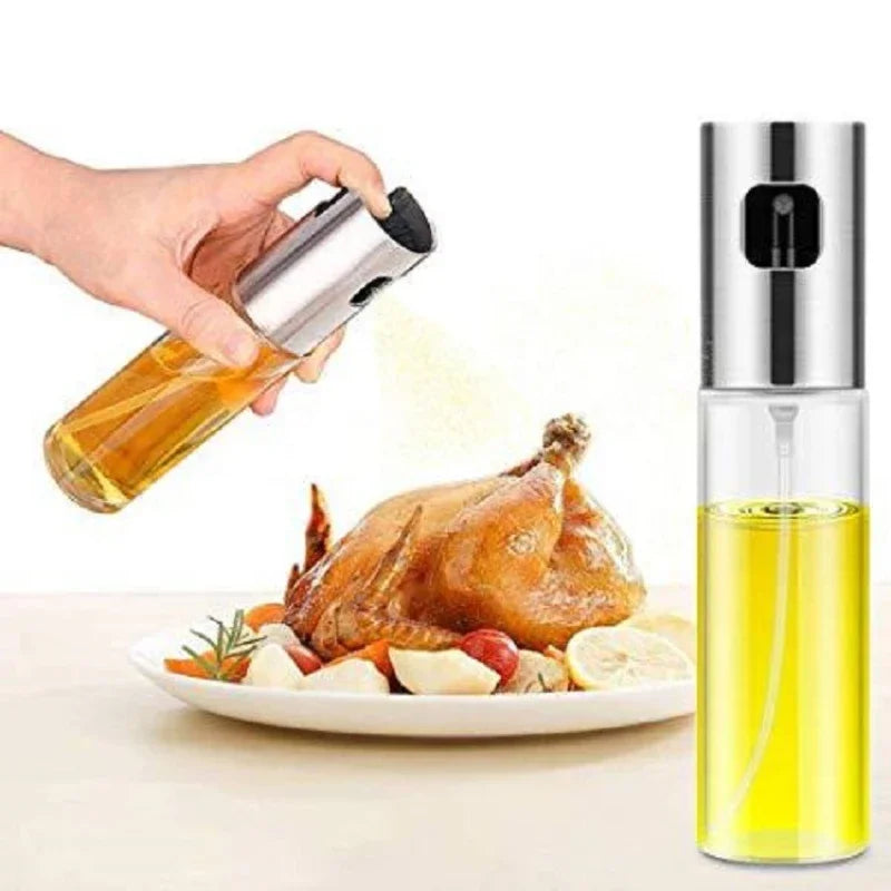 Olive Oil Sprayer Dispenser – Leak-Proof Glass Oil Spray Bottle for Cooking, BBQ & Kitchen Use | Refillable Seasoning Tool