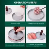 304 Stainless Steel Burger Press & Patty Maker – Perfect for Thin Burgers & DIY Patties