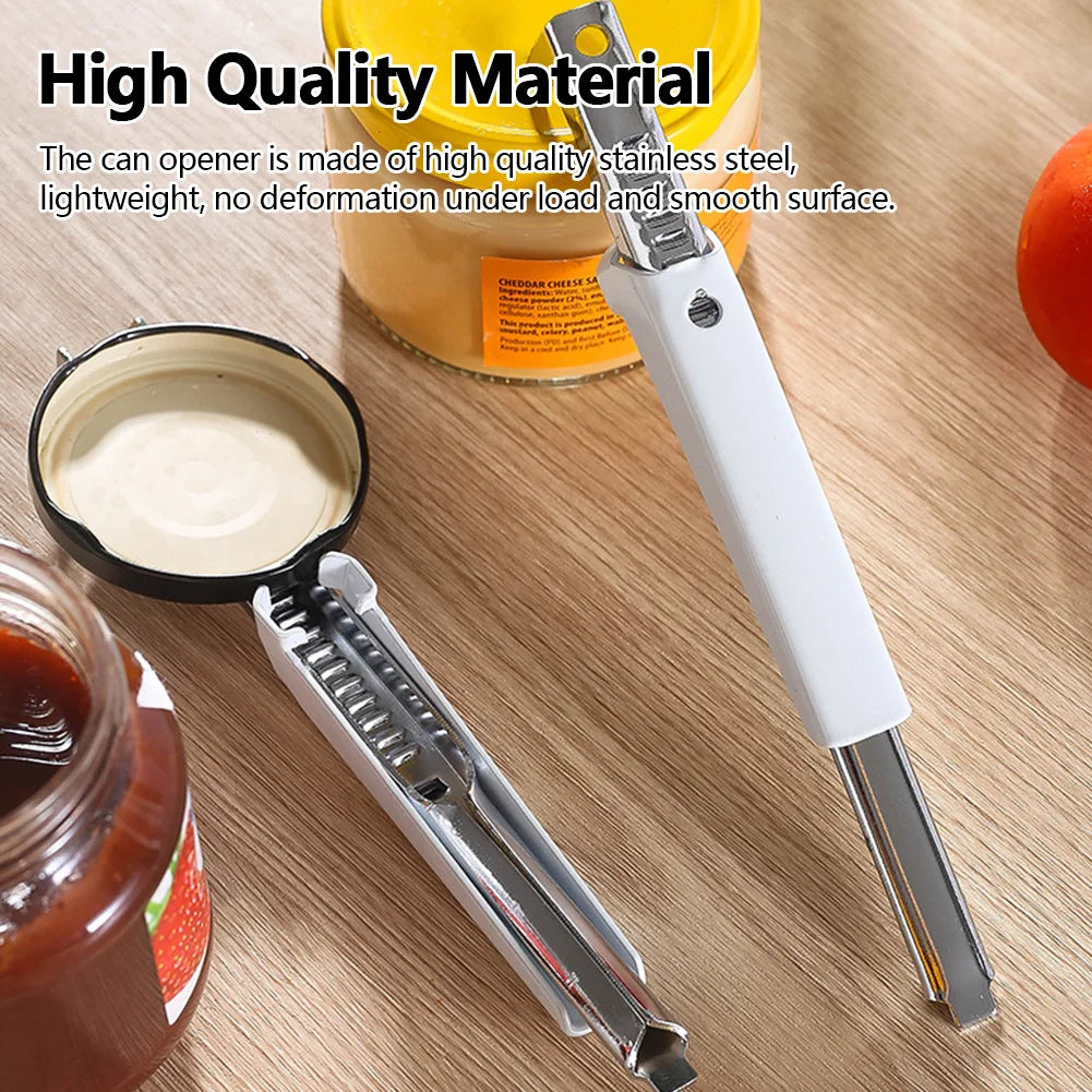 Stainless Steel Jar & Bottle Opener – Multifunctional Manual Lid Opener for Weak Hands & Kitchen Use 🥫🖐️