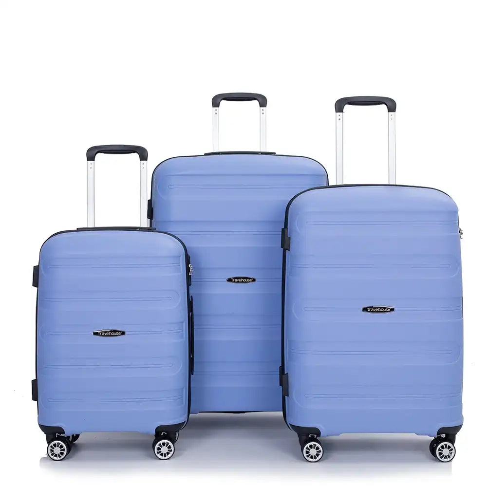 Travelhouse 3-Piece Hardshell Luggage Set – Spinner Wheels, TSA Lock, Lightweight Travel Trio