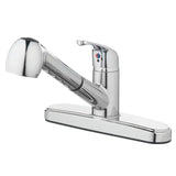 Single‑Handle Pull‑Out Kitchen Sink Faucet with Dual‑Function Sprayer – Chrome Finish, 2-Function Stream & Spray, Easy Install 🚰✨