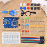 13-in-1 Mini Breadboard Starter Kit – USB Power + 3-Color LEDs & Jumper Wires for Arduino DIY Lab