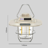Retro LED Lantern Light – Type-C Rechargeable Hanging Decorative Lamp with Hook & Dimmable Brightness