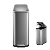 13 Gallon Stainless Steel Step Trash Can – Soft-Close Lid, Fingerprint-Proof Finish, Kitchen & Living Room