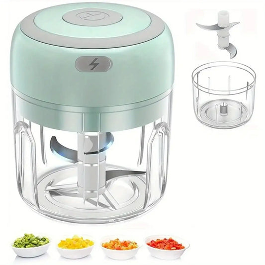 USB Rechargeable Electric Garlic & Vegetable Chopper – 250 ml Portable Food Blender & Cutter 🧄🔌