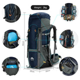Night Cat 90L Internal Frame Hiking Backpack – Waterproof, Lightweight, Breathable Outdoor Pack for Camping & Trekking