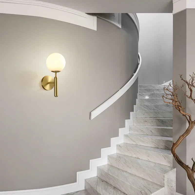 Nordic LED Wall Lamp – Postmodern Minimalist Wall Light for Bedroom, Staircase, Bedside & Living Room Décor