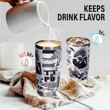 20oz Vacuum Insulated Stainless Steel Tumbler with Straw – Thermal Cup for Hot & Cold Drinks