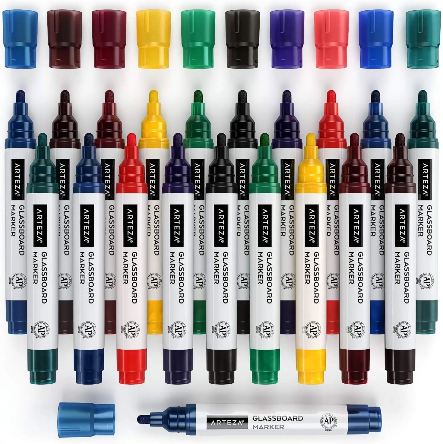 Glass Board Markers – 20-Count Assorted Colors Dry Erase Set for Whiteboards, Windows & Mirrors 🖊️