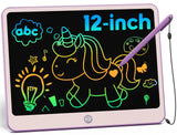 12-Inch LCD Writing Tablet for Kids – Colorful Doodle Board with Erasable Screen & Lanyard | Educational Drawing Toy